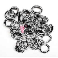 Elastice pentru codite Cod EL035FF, set 48 bucati Alb-Negru